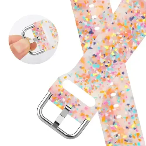 Sport Band Apple Watch Bands 49mm 46mm 45mm 44mm 42mm 41mm 40mm 38mm bilan mos keladi, iWatch Series 11 10 9 8 7 6 5 4 3 2 1 SE Ultra ayollar erkaklar uchun klassik qisqichli yumshoq silikon almashtirish tasmasi - 2