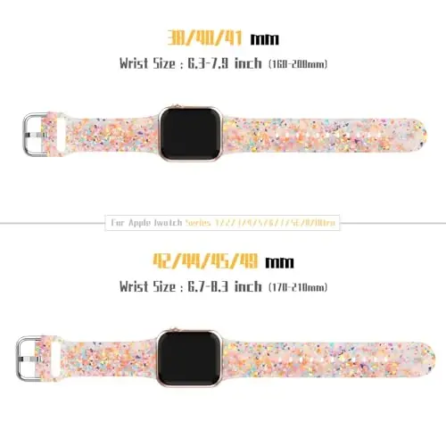 Sport Band Apple Watch Bands 49mm 46mm 45mm 44mm 42mm 41mm 40mm 38mm bilan mos keladi, iWatch Series 11 10 9 8 7 6 5 4 3 2 1 SE Ultra ayollar erkaklar uchun klassik qisqichli yumshoq silikon almashtirish tasmasi - 3