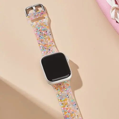 Sport Band Apple Watch Bands 49mm 46mm 45mm 44mm 42mm 41mm 40mm 38mm bilan mos keladi, iWatch Series 11 10 9 8 7 6 5 4 3 2 1 SE Ultra ayollar erkaklar uchun klassik qisqichli yumshoq silikon almashtirish tasmasi - 4