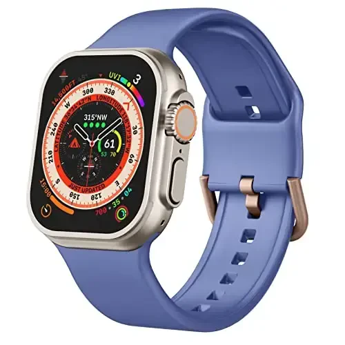 Sport Band Apple Watch Bands 49mm 46mm 45mm 44mm 42mm 41mm 40mm 38mm bilan mos keladi, iWatch Series 11 10 9 8 7 6 5 4 3 2 1 SE Ultra ayollar erkaklar uchun klassik qisqichli yumshoq silikon almashtirish tasmasi - RECOPPA
