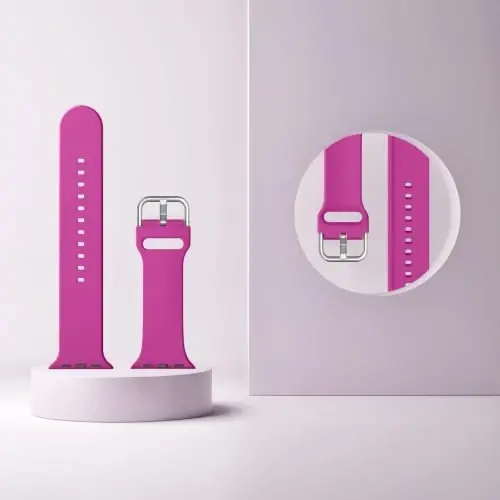 Sport Band Compatible with Apple Watch Bands 49mm 46mm 45mm 44mm 42mm 41mm 40mm 38mm, Soft Silicone Replacement Strap with Classic Clasp for iWatch Series 11 10 9 8 7 6 5 4 3 2 1 SE Ultra Women Men - 2