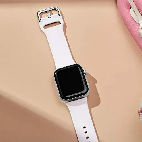 Sport Band Compatible with Apple Watch Bands 49mm 46mm 45mm 44mm 42mm 41mm 40mm 38mm, Soft Silicone Replacement Strap with Classic Clasp for iWatch Series 11 10 9 8 7 6 5 4 3 2 1 SE Ultra Women Men - 2
