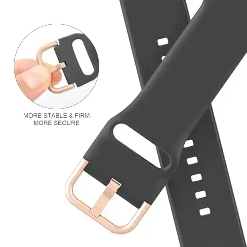 Sport Band Compatible with Apple Watch Bands 49mm 46mm 45mm 44mm 42mm 41mm 40mm 38mm, Soft Silicone Replacement Strap with Classic Clasp for iWatch Series 11 10 9 8 7 6 5 4 3 2 1 SE Ultra Women Men - 2
