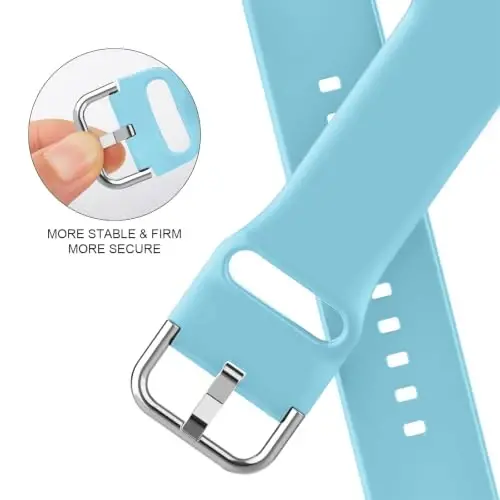 Sport Band Compatible with Apple Watch Bands 49mm 46mm 45mm 44mm 42mm 41mm 40mm 38mm, Soft Silicone Replacement Strap with Classic Clasp for iWatch Series 11 10 9 8 7 6 5 4 3 2 1 SE Ultra Women Men - 3