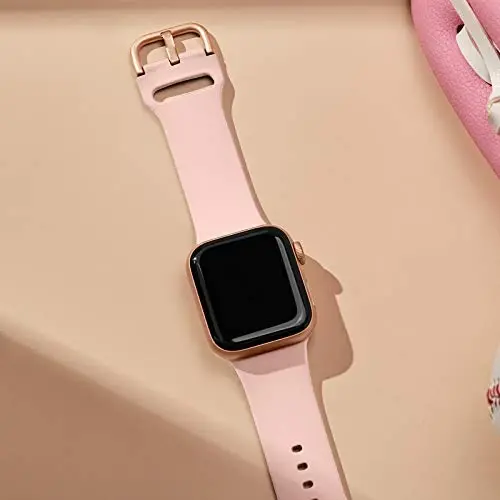 Sport Band Compatible with Apple Watch Bands 49mm 46mm 45mm 44mm 42mm 41mm 40mm 38mm, Soft Silicone Replacement Strap with Classic Clasp for iWatch Series 11 10 9 8 7 6 5 4 3 2 1 SE Ultra Women Men - 2