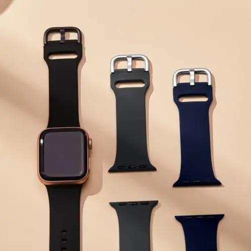 Sport Band Compatible with Apple Watch Bands 49mm 46mm 45mm 44mm 42mm 41mm 40mm 38mm, Soft Silicone Replacement Strap with Classic Clasp for iWatch Series 11 10 9 8 7 6 5 4 3 2 1 SE Ultra Women Men - 3