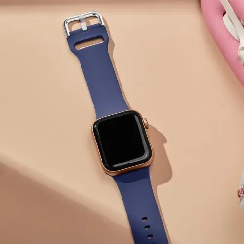 Sport Band Compatible with Apple Watch Bands 49mm 46mm 45mm 44mm 42mm 41mm 40mm 38mm, Soft Silicone Replacement Strap with Classic Clasp for iWatch Series 11 10 9 8 7 6 5 4 3 2 1 SE Ultra Women Men - RECOPPA (1)