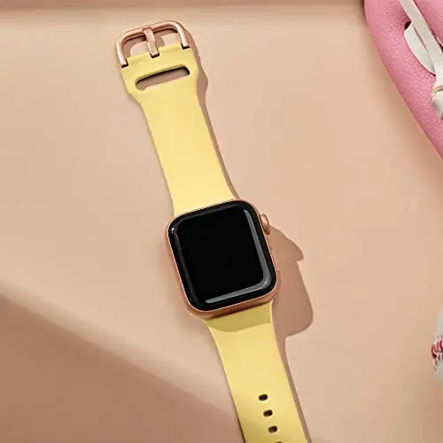 Sport Band Compatible with Apple Watch Bands 49mm 46mm 45mm 44mm 42mm 41mm 40mm 38mm, Soft Silicone Replacement Strap with Classic Clasp for iWatch Series 11 10 9 8 7 6 5 4 3 2 1 SE Ultra Women Men - 2