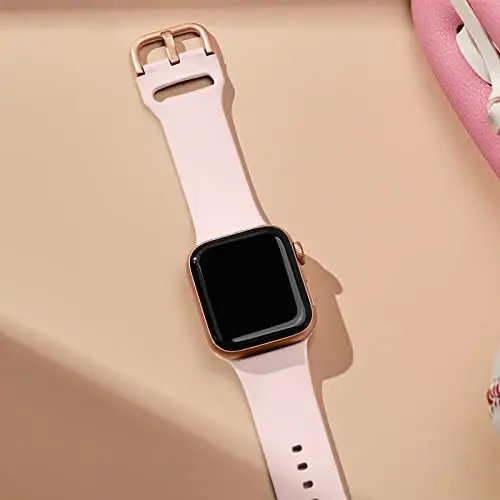 Sport Band Compatible with Apple Watch Bands 49mm 46mm 45mm 44mm 42mm 41mm 40mm 38mm, Soft Silicone Replacement Strap with Classic Clasp for iWatch Series 11 10 9 8 7 6 5 4 3 2 1 SE Ultra Women Men - 2