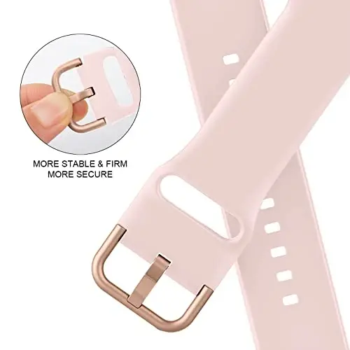Sport Band Compatible with Apple Watch Bands 49mm 46mm 45mm 44mm 42mm 41mm 40mm 38mm, Soft Silicone Replacement Strap with Classic Clasp for iWatch Series 11 10 9 8 7 6 5 4 3 2 1 SE Ultra Women Men - 4
