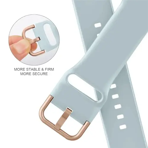 Sport Band Compatible with Apple Watch Bands 49mm 46mm 45mm 44mm 42mm 41mm 40mm 38mm, Soft Silicone Replacement Strap with Classic Clasp for iWatch Series 11 10 9 8 7 6 5 4 3 2 1 SE Ultra Women Men - 10
