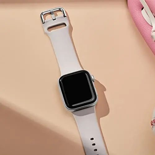Sport Band Compatible with Apple Watch Bands 49mm 46mm 45mm 44mm 42mm 41mm 40mm 38mm, Soft Silicone Replacement Strap with Classic Clasp for iWatch Series 11 10 9 8 7 6 5 4 3 2 1 SE Ultra Women Men - SPORT (1)