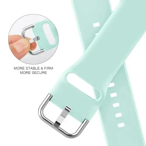 Sport Band Compatible with Apple Watch Bands 49mm 46mm 45mm 44mm 42mm 41mm 40mm 38mm, Soft Silicone Replacement Strap with Classic Clasp for iWatch Series 11 10 9 8 7 6 5 4 3 2 1 SE Ultra Women Men - 4