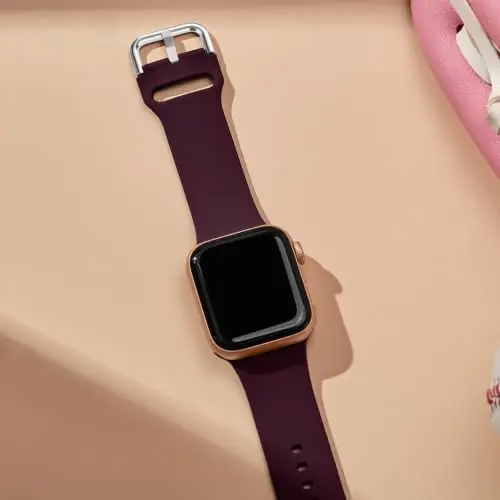 Sport Band Compatible with Apple Watch Bands 49mm 46mm 45mm 44mm 42mm 41mm 40mm 38mm, Soft Silicone Replacement Strap with Classic Clasp for iWatch Series 11 10 9 8 7 6 5 4 3 2 1 SE Ultra Women Men - RECOPPA (1)