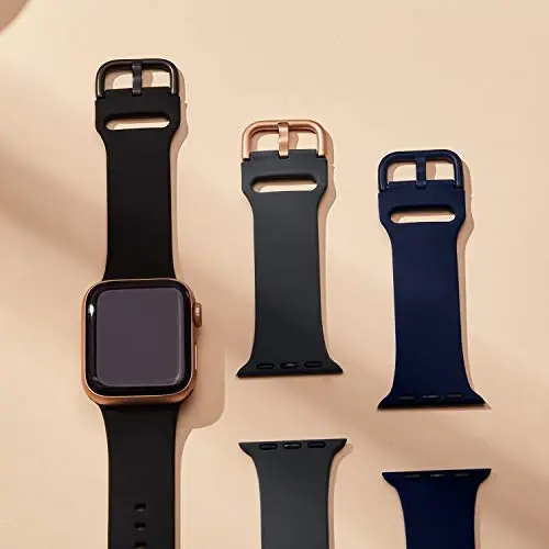 Sport Band Compatible with Apple Watch Bands 49mm 46mm 45mm 44mm 42mm 41mm 40mm 38mm, Soft Silicone Replacement Strap with Classic Clasp for iWatch Series 11 10 9 8 7 6 5 4 3 2 1 SE Ultra Women Men - 3