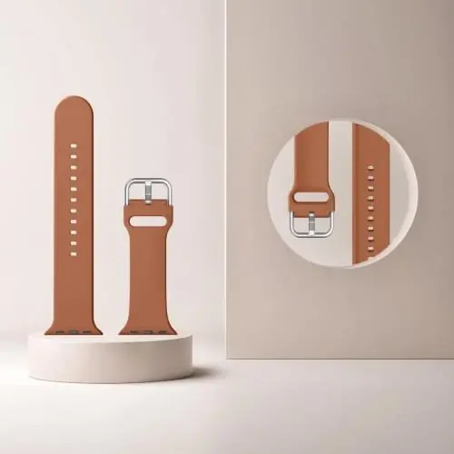 Sport Band Compatible with Apple Watch Bands 49mm 46mm 45mm 44mm 42mm 41mm 40mm 38mm, Soft Silicone Replacement Strap with Classic Clasp for iWatch Series 11 10 9 8 7 6 5 4 3 2 1 SE Ultra Women Men - SPORT (1)