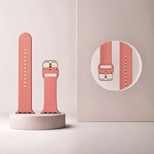 Sport Band Compatible with Apple Watch Bands 49mm 46mm 45mm 44mm 42mm 41mm 40mm 38mm, Soft Silicone Replacement Strap with Classic Clasp for iWatch Series 11 10 9 8 7 6 5 4 3 2 1 SE Ultra Women Men - 10
