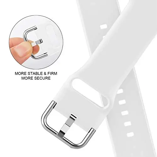 Sport Band Compatible with Apple Watch Bands 49mm 46mm 45mm 44mm 42mm 41mm 40mm 38mm, Soft Silicone Replacement Strap with Classic Clasp for iWatch Series 11 10 9 8 7 6 5 4 3 2 1 SE Ultra Women Men - 4