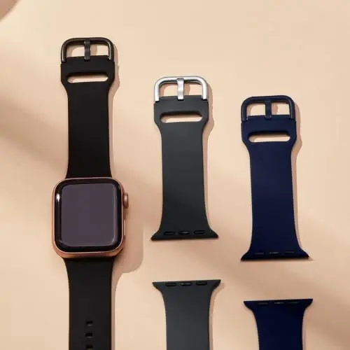 Sport Band Compatible with Apple Watch Bands 49mm 46mm 45mm 44mm 42mm 41mm 40mm 38mm, Soft Silicone Replacement Strap with Classic Clasp for iWatch Series 11 10 9 8 7 6 5 4 3 2 1 SE Ultra Women Men - 3