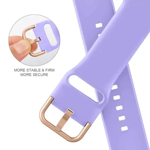 Sport Band Compatible with Apple Watch Bands 49mm 46mm 45mm 44mm 42mm 41mm 40mm 38mm, Soft Silicone Replacement Strap with Classic Clasp for iWatch Series 11 10 9 8 7 6 5 4 3 2 1 SE Ultra Women Men - 2
