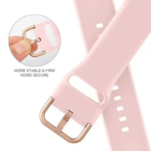 Sport Band Compatible with Apple Watch Bands 49mm 46mm 45mm 44mm 42mm 41mm 40mm 38mm, Soft Silicone Replacement Strap with Classic Clasp for iWatch Series 11 10 9 8 7 6 5 4 3 2 1 SE Ultra Women Men - SPORT (1)