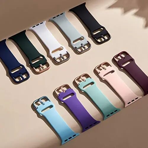 Sport Band Compatible with Apple Watch Bands Women Men | 49mm 46mm 45mm 44mm 42mm 41mm 40mm 38mm Soft Silicone Replacement Strap with Classic Clasp for iWatch Ultra 4/Series 12-1/SE - 3