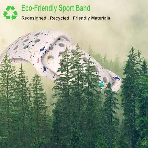 Sport Bands Compatible with Apple Watch Band 38mm 40mm 41mm 42mm 44mm 45mm 49mm for Women Men, Recycled Plastic Breathable Soft iWatch bands for iWatch Series 9 8 7 6 5 4 3 2 1 Ultra SE Ultra 2 - MODAZONE (1)