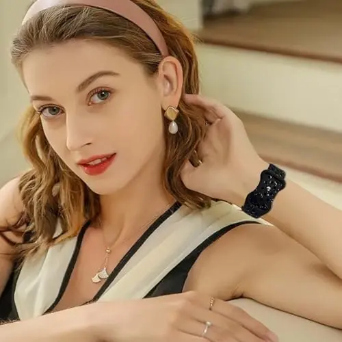 Спортивные ремешки, совместимые с ремешком Apple Watch 38 мм 40 мм 41 мм 42 мм 44 мм 45 мм 49 мм для женщин и мужчин, переработанные пластиковые дышащие мягкие ремешки iWatch для iWatch Series 9 8 7 6 5 4 3 2 1 Ultra SE Ultra 2 - 5