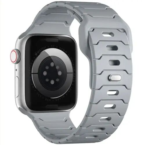 Sport Bands for Apple Watch Bands 44mm 49mm 46mm 45mm 42mm for iWatch Men | Grooved Silicone Band,for Apple Watch Ultra SE Series 12 11 10 9 8 7 6 5 4 3 2 1,Waterproof Sweatproof,Gym Workout to Office - Sport
