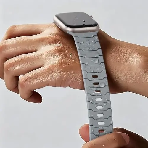 Sport Bands for Apple Watch Bands 44mm 49mm 46mm 45mm 42mm for iWatch Men | Grooved Silicone Band,for Apple Watch Ultra SE Series 12 11 10 9 8 7 6 5 4 3 2 1,Waterproof Sweatproof,Gym Workout to Office - 5