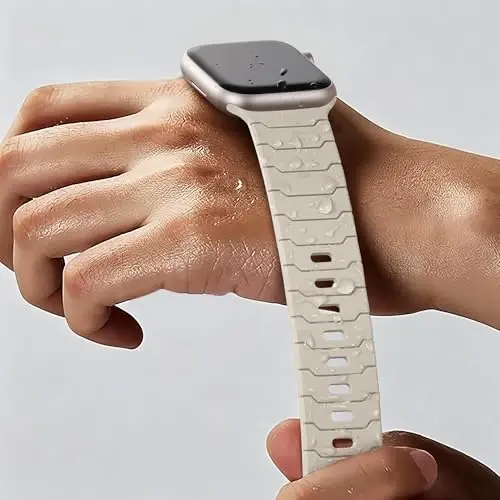 Sport Bands for Apple Watch Bands 44mm 49mm 46mm 45mm 42mm for iWatch Men | Grooved Silicone Band,for Apple Watch Ultra SE Series 12 11 10 9 8 7 6 5 4 3 2 1,Waterproof Sweatproof,Gym Workout to Office - 5