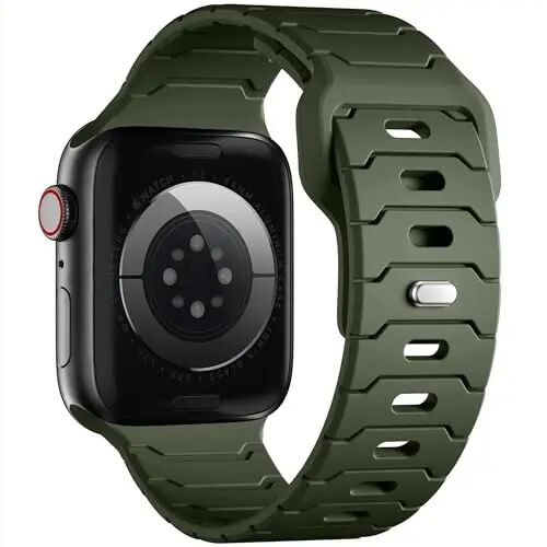 Sport Bands for Apple Watch Bands 44mm 49mm 46mm 45mm 42mm for iWatch Men | Grooved Silicone Band,for Apple Watch Ultra SE Series 12 11 10 9 8 7 6 5 4 3 2 1,Waterproof Sweatproof,Gym Workout to Office - Wepro