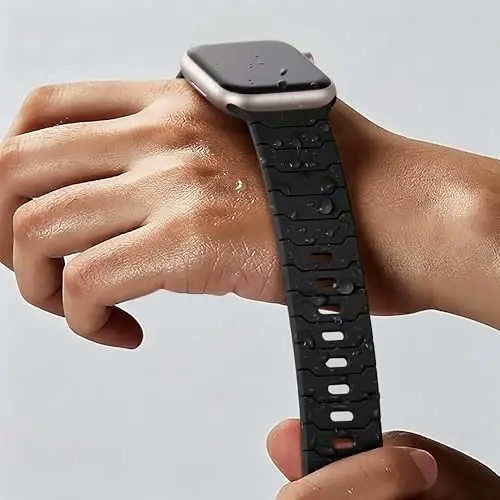 Sport Bands for Apple Watch Bands 44mm 49mm 46mm 45mm 42mm for iWatch Men | Grooved Silicone Band,for Apple Watch Ultra SE Series 12 11 10 9 8 7 6 5 4 3 2 1,Waterproof Sweatproof,Gym Workout to Office - 5