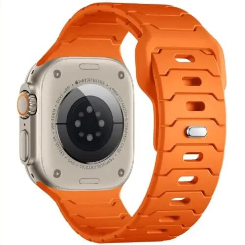 Sport Bands for Apple Watch Bands 44mm 49mm 46mm 45mm 42mm for iWatch Men | Grooved Silicone Band,for Apple Watch Ultra SE Series 12 11 10 9 8 7 6 5 4 3 2 1,Waterproof Sweatproof,Gym Workout to Office - Wepro
