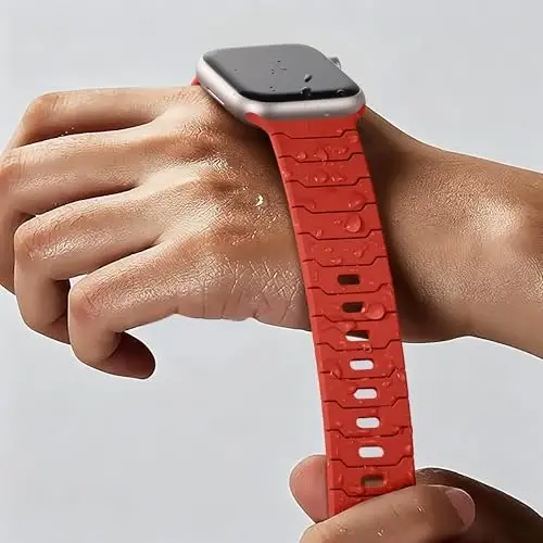 Sport Bands for Apple Watch Bands 44mm 49mm 46mm 45mm 42mm for iWatch Men | Grooved Silicone Band,for Apple Watch Ultra SE Series 12 11 10 9 8 7 6 5 4 3 2 1,Waterproof Sweatproof,Gym Workout to Office - 5