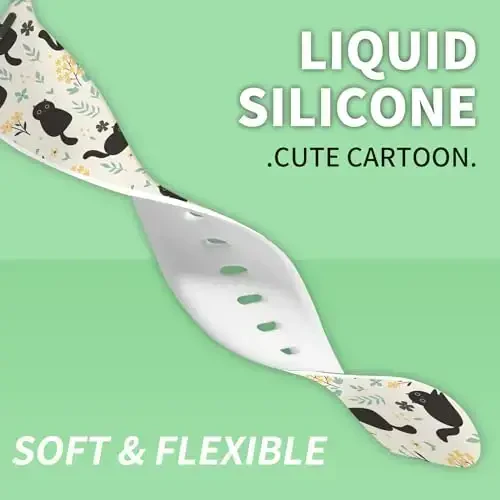 Sport soati bilaguzuk iWatch Band 38mm 40mm 41mm ayollar bilan mos keladi, yumshoq silikon gulli sport tasmali almashtirish bilaguzuklari iWatch Series Ultra 9 8 7 6 5 4 3 2 1 SE uchun - 3