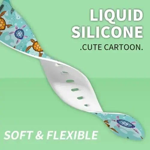 Sport soati tasmasi iWatch Band 38mm 40mm 41mm ayollar bilan mos, yumshoq silikon gulli sport tasmasi iWatch Series Ultra 9 8 7 6 5 4 3 2 1 SE uchun almashtirish bilakuzuklari - 3