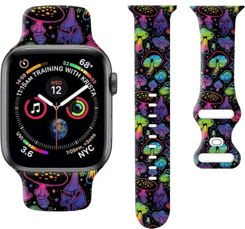 Sport Soatlar Tasmalar Apple Watch Band bilan mos keladi 38mm 40mm 41mm Ayollar Erkaklar uchun, Sozlanishi Yumshoq Silikon Almashtirish Aqlli Soat Bilakuzuk iWatch Series 7 6 5 4 3 2 1 SE c 