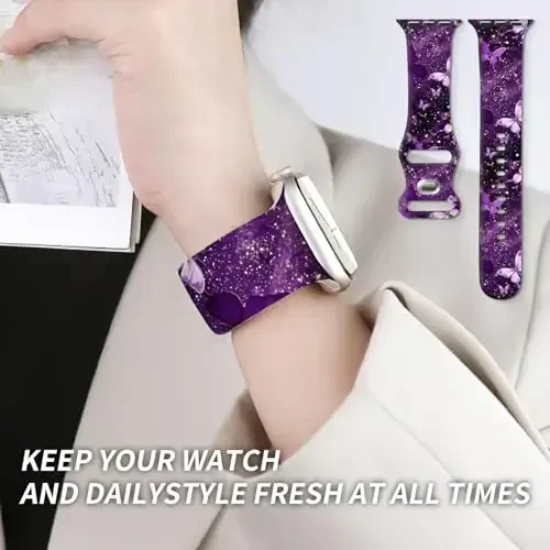 Sport soatlari Apple Watch Band 38mm 40mm 41mm bilan mos keladi, ayollar va erkaklar uchun sozlanishi mumkin bo'lgan yumshoq silikon almashtiriladigan aqlli soat bilaguzuk iWatch Series 7 6 5 4 3 2 1 SE(G) uchun - 6