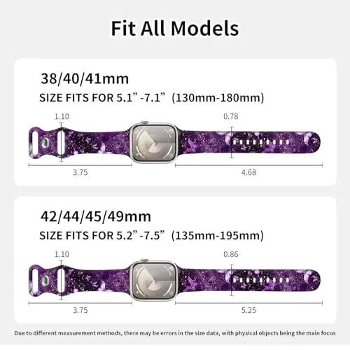 Sport soatlari Apple Watch Band 38mm 40mm 41mm bilan mos keladi, ayollar va erkaklar uchun sozlanishi mumkin bo'lgan yumshoq silikon almashtiriladigan aqlli soat bilaguzuk iWatch Series 7 6 5 4 3 2 1 SE(G) uchun - 4