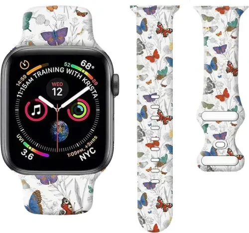 Sport soatlari tasmachasi Apple Watch Band 38mm 40mm 41mm ayollar erkaklar uchun, sozlanishi mumkin bo'lgan yumshoq silikon o'rnini bosuvchi aqlli soat bilaguzuk iWatch Series 7 6 5 4 3 2 1 SE c 