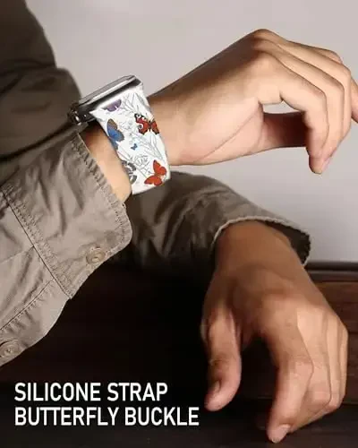 Sport soatlari tasmachasi Apple Watch Band 38mm 40mm 41mm ayollar erkaklar uchun, sozlanishi mumkin bo'lgan yumshoq silikon o'rnini bosuvchi aqlli soat bilaguzuk iWatch Series 7 6 5 4 3 2 1 SE c - 5