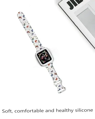 Sport soatlari tasmachasi Apple Watch Band 38mm 40mm 41mm ayollar erkaklar uchun, sozlanishi mumkin bo'lgan yumshoq silikon o'rnini bosuvchi aqlli soat bilaguzuk iWatch Series 7 6 5 4 3 2 1 SE c - 4