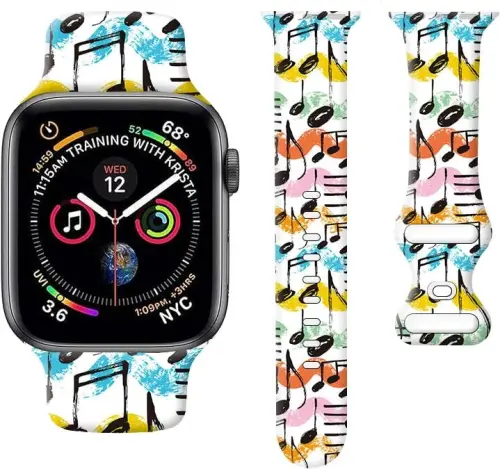 Sport soatlari tasmalar Apple Watch Band 38mm 40mm 41mm ayollar erkaklar uchun mos keladi, sozlanishi yumshoq silikon almashtirish Smartwatch bilaguzuk iWatch Series 7 6 5 4 3 2 1 SE c uchun - 1