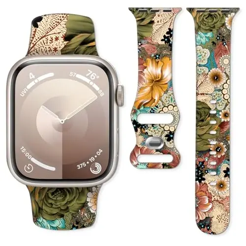 Sport soatlari tasmalar Ayollar va erkaklar uchun Apple Watch Band 38mm 40mm 41mm bilan mos keladi, iWatch Series 7 6 5 4 3 2 1 SE(G) uchun sozlanishi mumkin bo'lgan yumshoq silikon almashtiriladigan aqlli soat bilaguzuk - 1