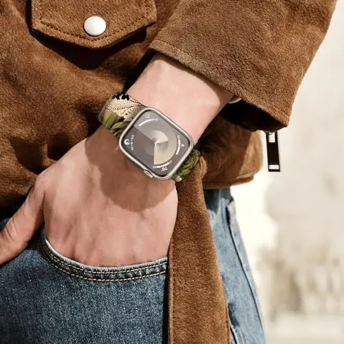 Sport soatlari tasmalar Ayollar va erkaklar uchun Apple Watch Band 38mm 40mm 41mm bilan mos keladi, iWatch Series 7 6 5 4 3 2 1 SE(G) uchun sozlanishi mumkin bo'lgan yumshoq silikon almashtiriladigan aqlli soat bilaguzuk - 5