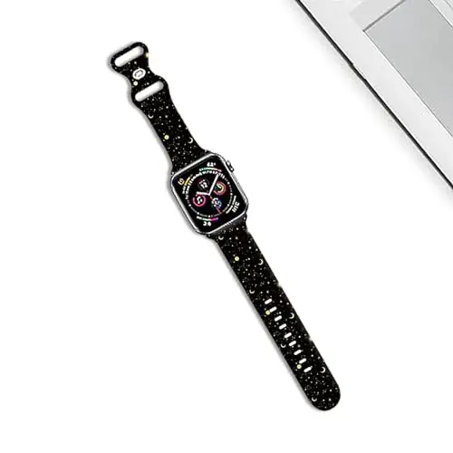 Sport soatlari uchun tasmalar Apple Watch Band 38mm 40mm 41mm ayollar va erkaklar uchun mos keladi, sozlanishi yumshoq silikon almashtiriladigan aqlli soat bilaguzuk iWatch Series 7 6 5 4 3 2 1 SE(daih) uchun - 2