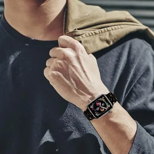 Sport soatlari uchun tasmalar Apple Watch Band 38mm 40mm 41mm ayollar va erkaklar uchun mos keladi, sozlanishi yumshoq silikon almashtiriladigan aqlli soat bilaguzuk iWatch Series 7 6 5 4 3 2 1 SE(daih) uchun - 4