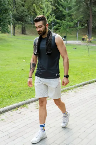 Sport sochiq Qora %100 Paxta 30x90 sm Sifatli Sport zali Fitness Tennis Golf Boks sochiq - BURSA HAVLU (1)