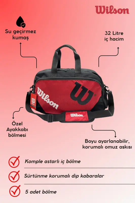 Sport Va Sayohat Xalta Qora Qizil Qo'l Yuklari - 7